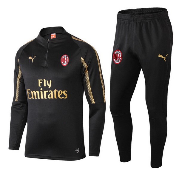 Chandal Niños AC Milan 2018-2019 Negro Oro